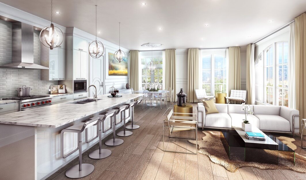 Rendering of Chateau Laurier living space