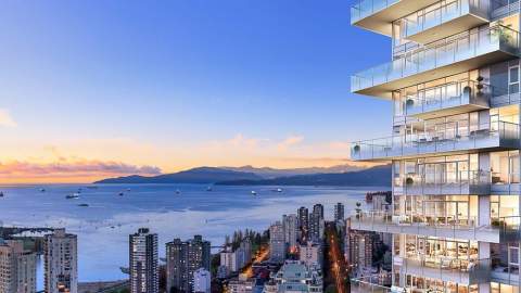 1135 Howe Water View Condo Building In Vancouver Downtown