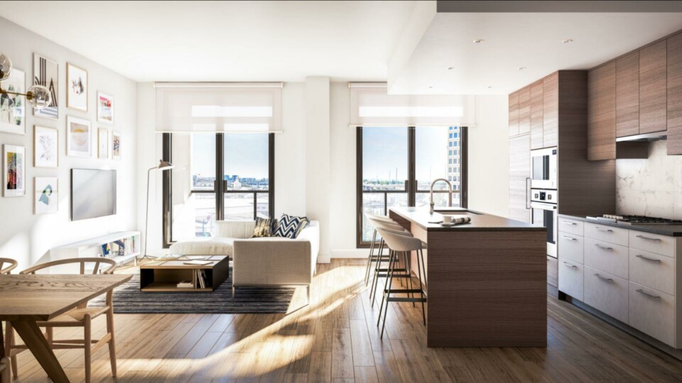 Rendering of 888 Osler living area