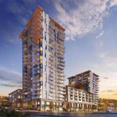 Rendering of Fraser Commons towers in South Vancouver