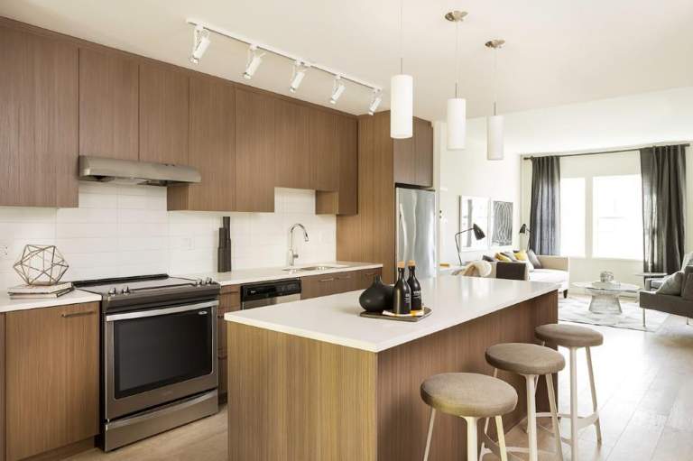 Allwood Place in Abbotsford Townhomes Photo of living area & kitchen