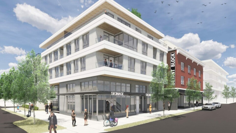 New Development in Vancouver on Main St and 19th Ave rendering of building design