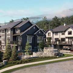 Rendering of Forester luxury townhomes at Burke Mountain