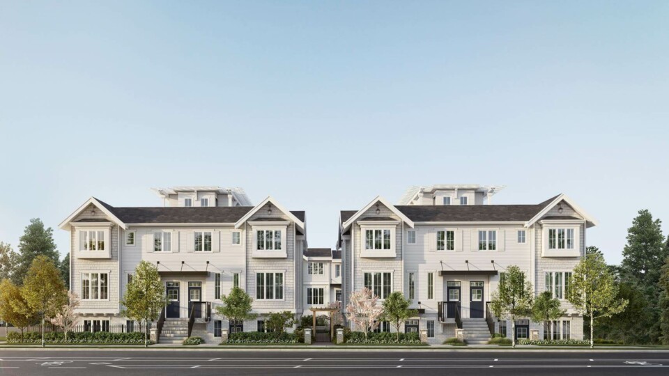 Rendering of Eila Vancouver townhomes on Vancouver's West Side