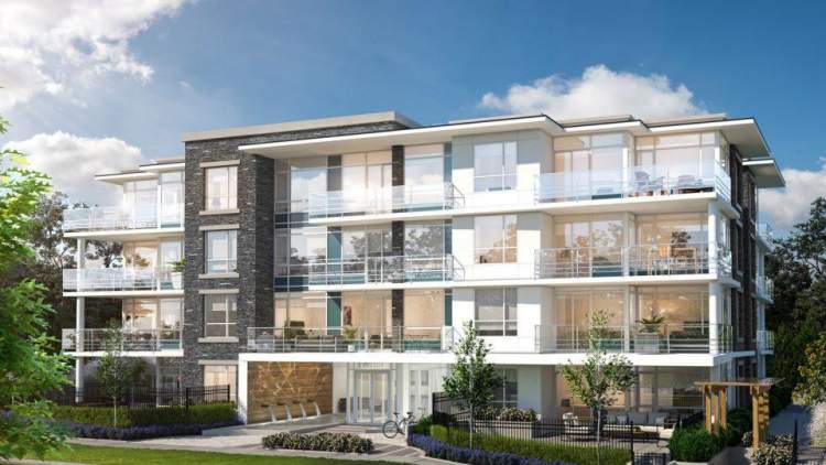 Rendering of The Marq condo building at UBC