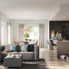 Heron Steveston rendering of living room