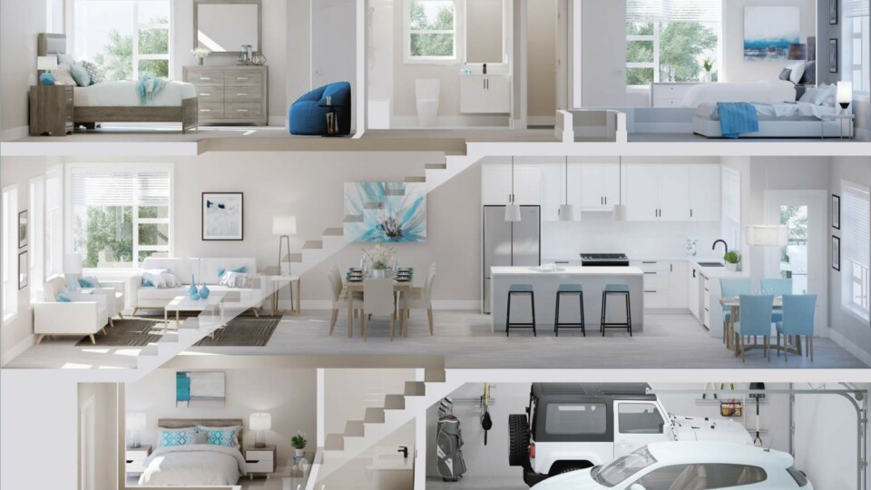 Photo of 3 level Elston townhomes in surrey