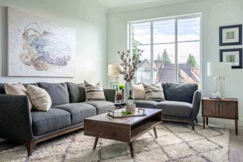 Rendering Of Chalet Living Room In Delta BC