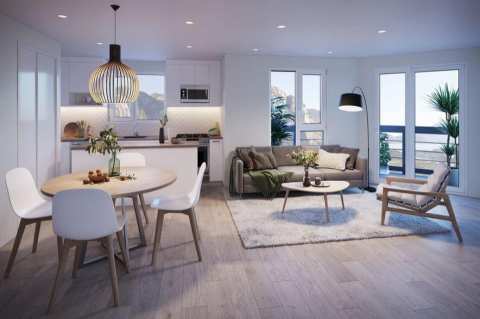 Rendering Of Living Space At Lizzy Bay Homes Squamish