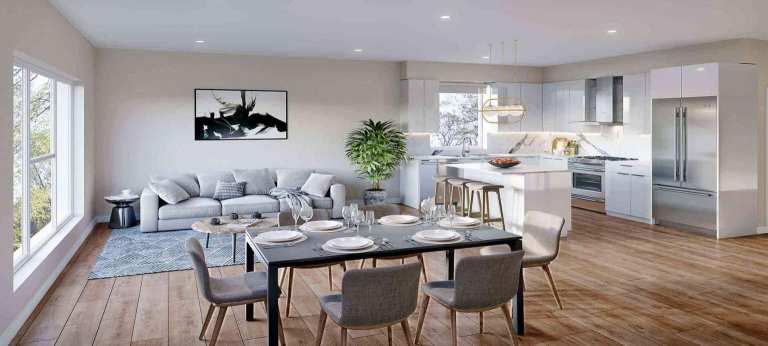 Rendering of Estella Living Area in PoCo