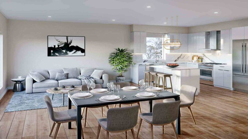 Rendering of Estella Living Area in PoCo