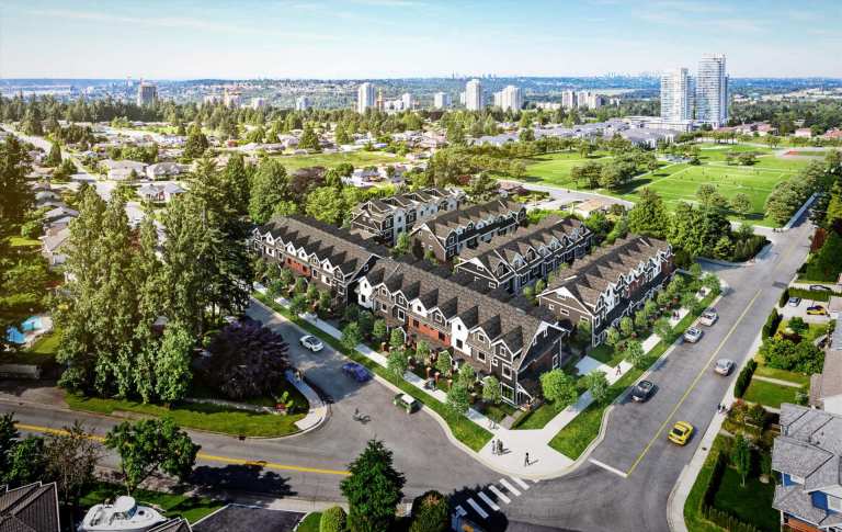 Rendering of Avana Burtquitlam Townhomes - Aerial View