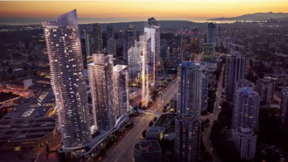 Rendering of Concord Metrotown towers