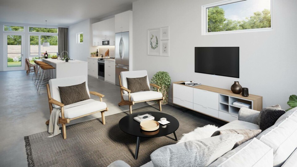 Rendering of Norwell Drive living area in Nanaimo BC