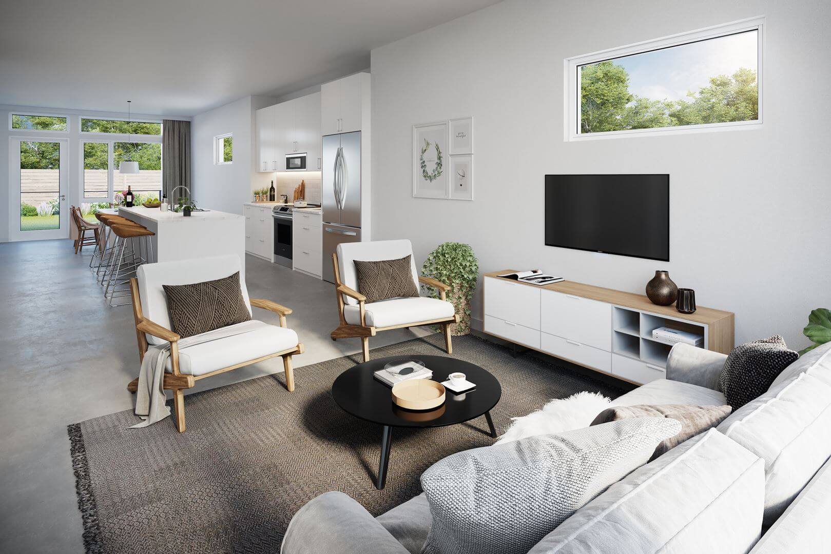 Rendering of Norwell Drive living area in Nanaimo BC