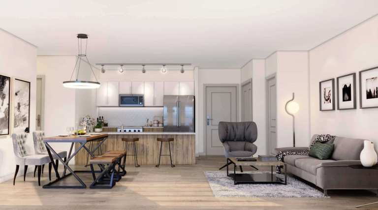 Rendering of Saavin living room