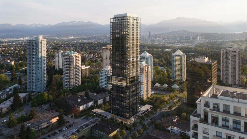 Rendering of Central Park House development - aerial view
