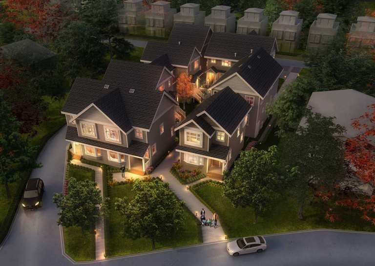 Rendering of Brock House Birdseye view