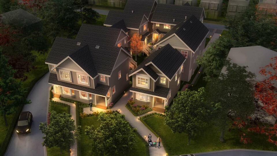 Rendering of Brock House Birdseye view