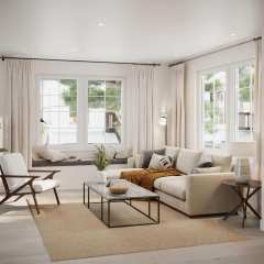Rendering of the Robinsons living room in West Coquitlam