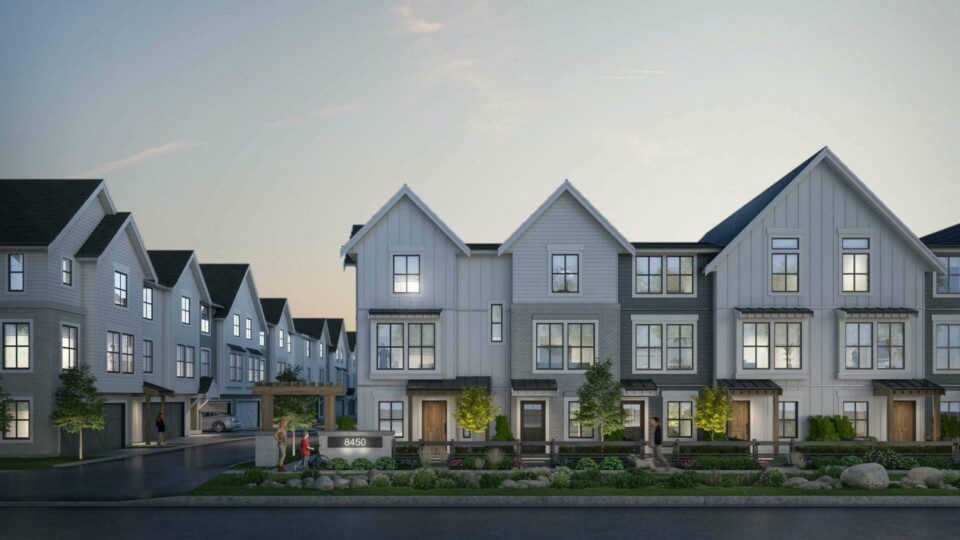Rendering of Homestead townhomes in Langley