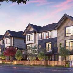 Rendering of Parc Thompson townhomes in Richmond BC