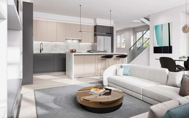 Rendering of Rose Garden living
