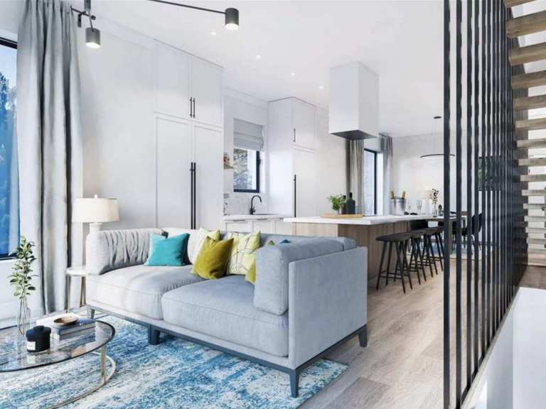 Rendering of The Linden Living Room
