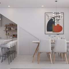 Rendering of Vancouver UrbanSquare kitchen and dining area