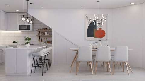 Rendering Of Vancouver UrbanSquare Kitchen And Dining Area