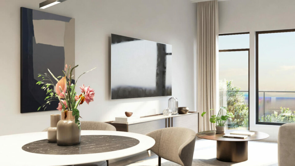 Rendering of Templeton Living Room In East Vancouver