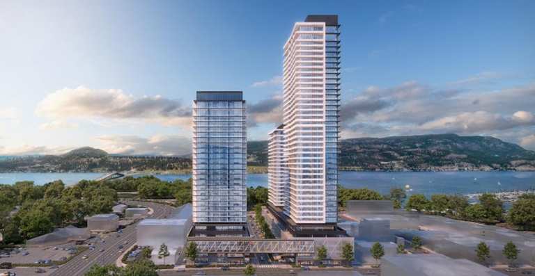 Rendering of 3 towers in Kelowna - Water Street By The Park Kelowna