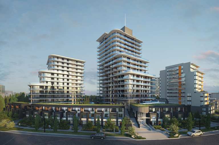 Rendering of Crescent Court towers