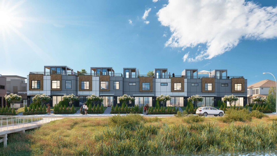 Rendering of Channel townhomes