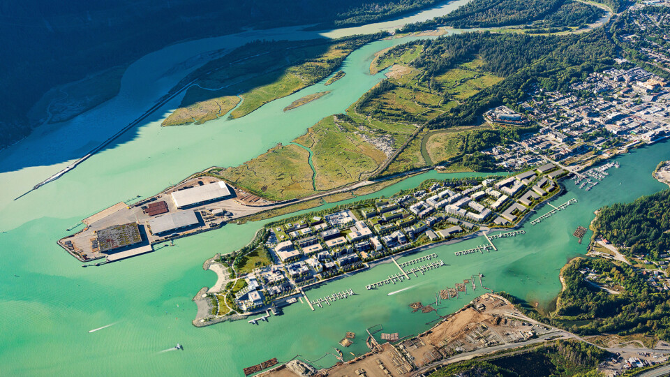 Rendering of Oceanfront Squamish Aerial view
