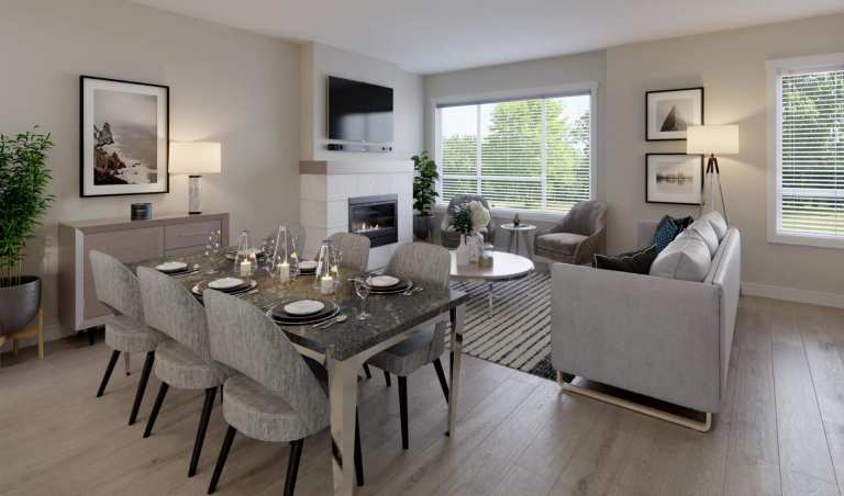 Rendering of South Grove Dining Living