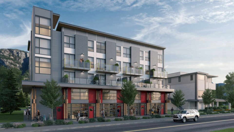 Rendering of The Lofts 4-storey development in Squamish