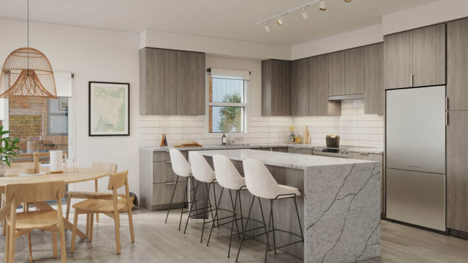 Rendering of Sydney Townhomes Kitchen
