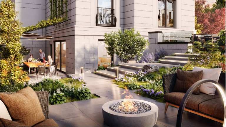 Rendering of 1289 Nicola Outdoor Amenity Space