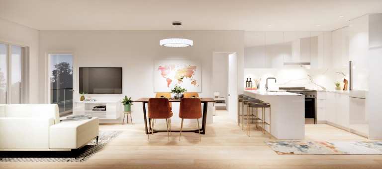 Rendering of Aura Living Area