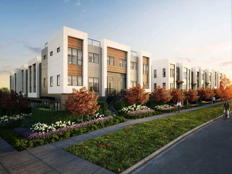 Rendering of Avenue 33 townhouses front view