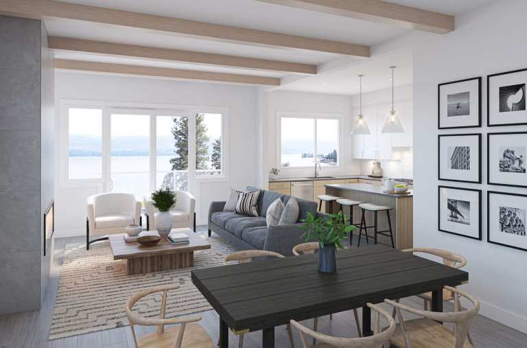 Rendering of Shelter Bay Living Room