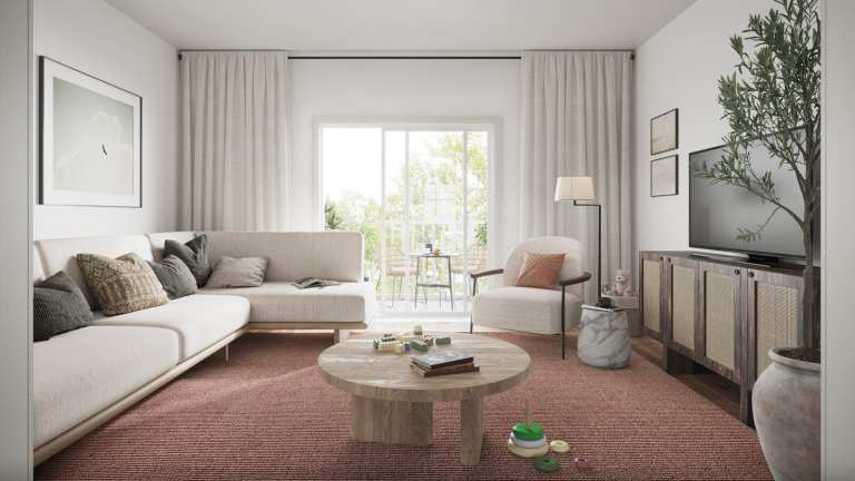 Rendering of Washington Victoria Living Room
