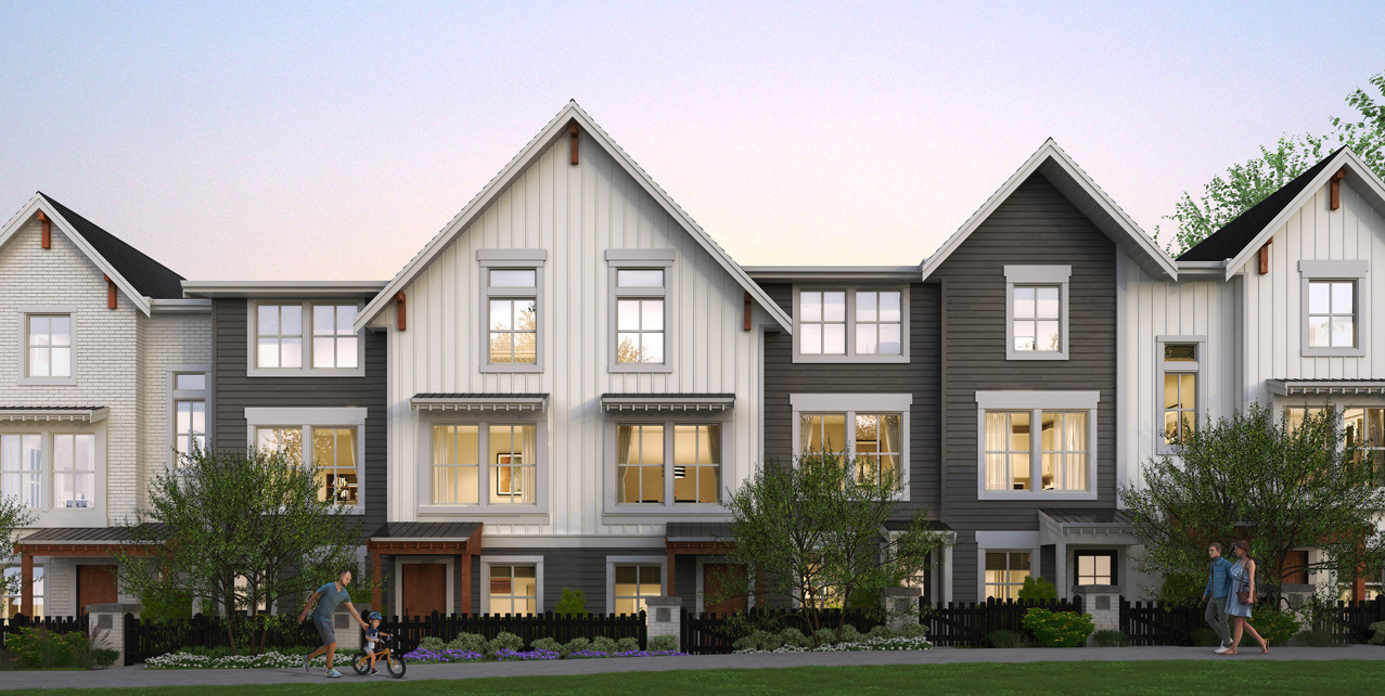 Rendering of Madewell townhouses