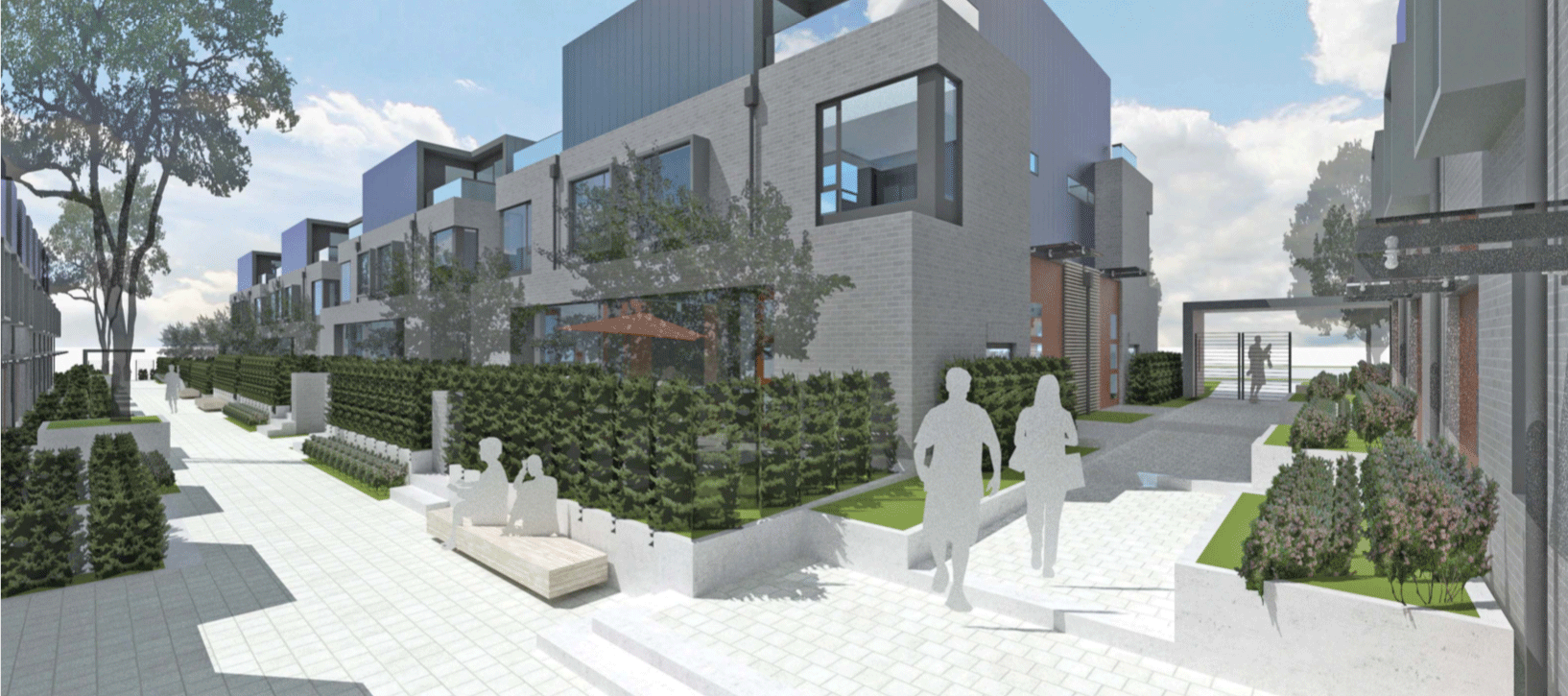 Rendering of Oak And 52nd Courtyard