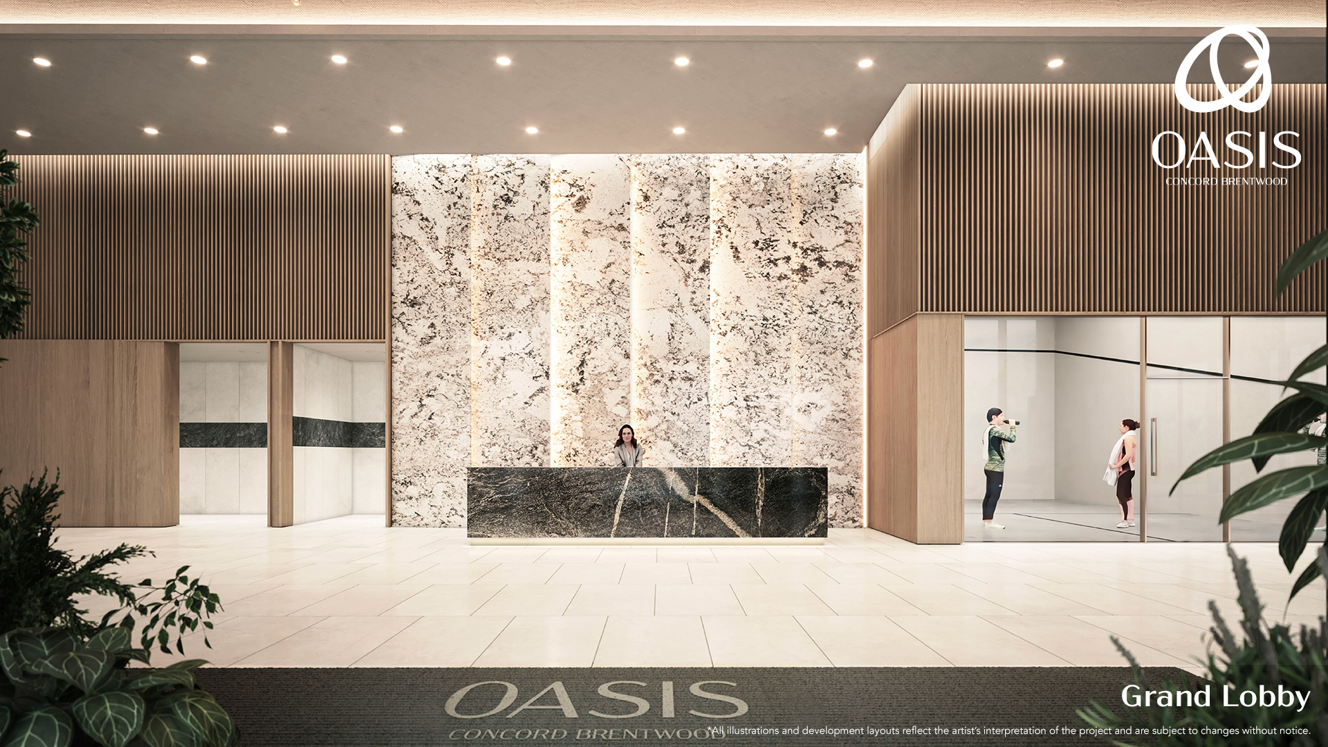 Rendering of Oasis Lobby