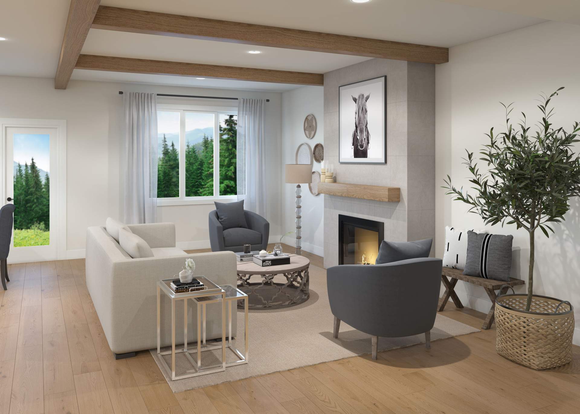 Rendering of Ledgeview Living Room