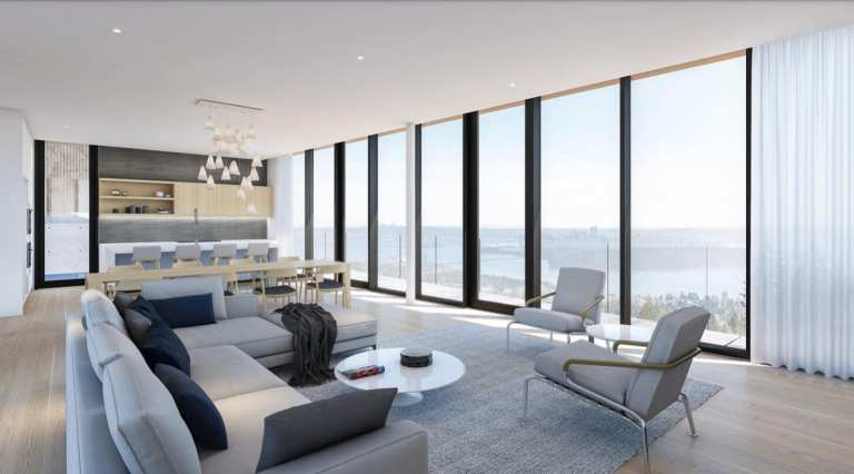 Rendering of the Collection Main Living Space