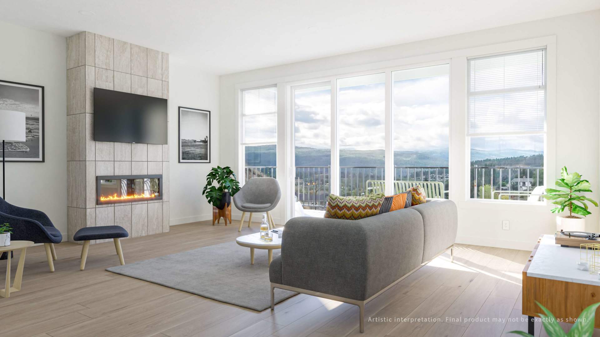Rendering of Ascend Townhomes Living Room