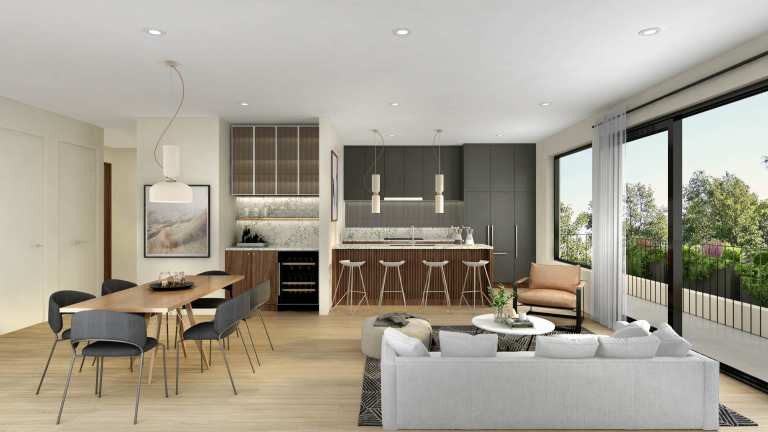 Rendering of Gravity Living Room